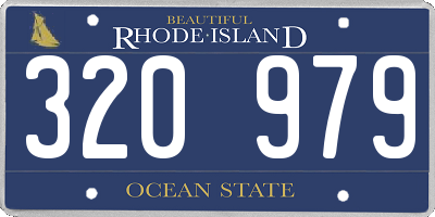 RI license plate 320979