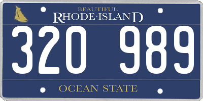 RI license plate 320989