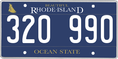 RI license plate 320990