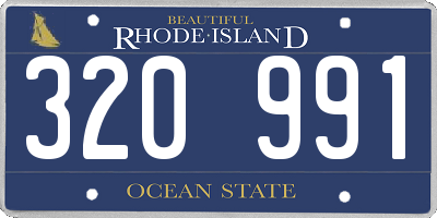 RI license plate 320991