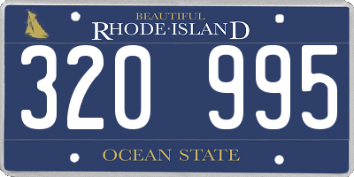 RI license plate 320995