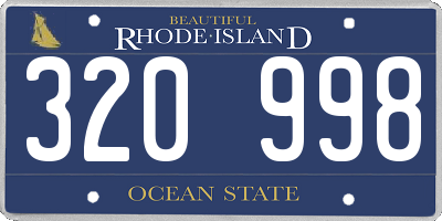 RI license plate 320998