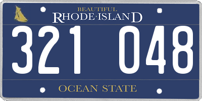 RI license plate 321048