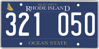 RI license plate 321050