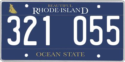 RI license plate 321055