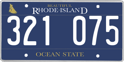 RI license plate 321075
