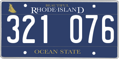 RI license plate 321076
