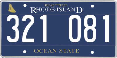 RI license plate 321081