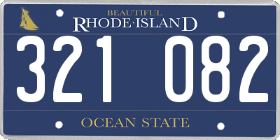 RI license plate 321082