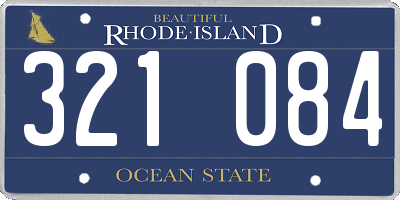 RI license plate 321084