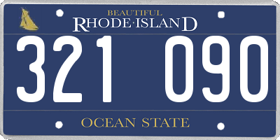 RI license plate 321090