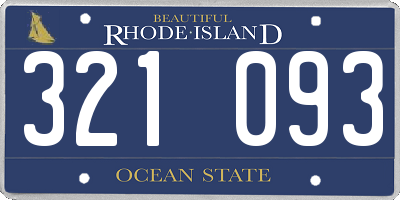 RI license plate 321093
