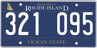 RI license plate 321095