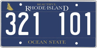 RI license plate 321101