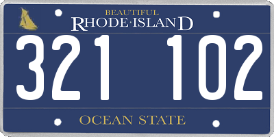 RI license plate 321102