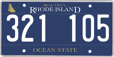 RI license plate 321105