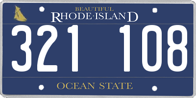 RI license plate 321108