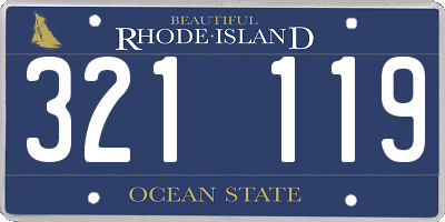 RI license plate 321119