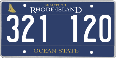 RI license plate 321120