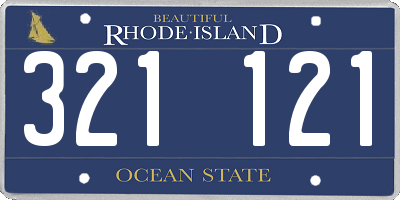 RI license plate 321121