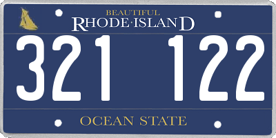 RI license plate 321122
