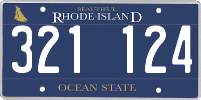 RI license plate 321124