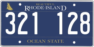 RI license plate 321128