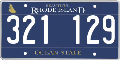RI license plate 321129