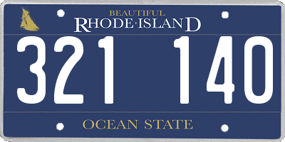 RI license plate 321140