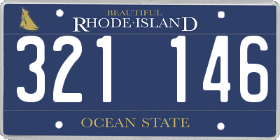 RI license plate 321146