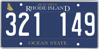 RI license plate 321149