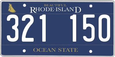 RI license plate 321150