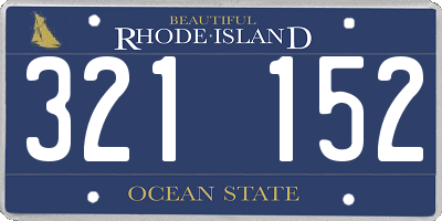 RI license plate 321152