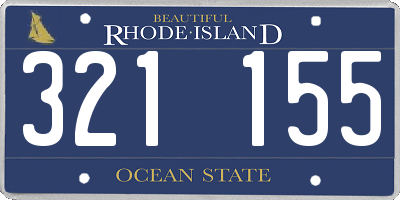 RI license plate 321155