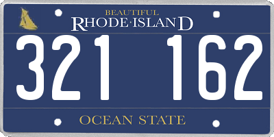RI license plate 321162