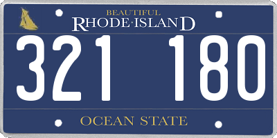 RI license plate 321180