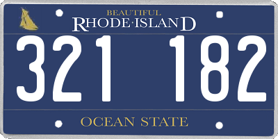 RI license plate 321182