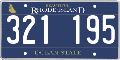 RI license plate 321195