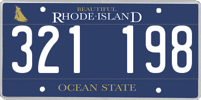 RI license plate 321198