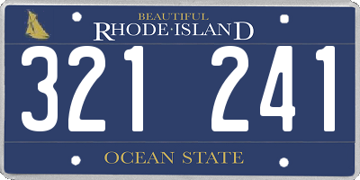 RI license plate 321241