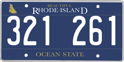 RI license plate 321261