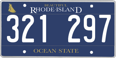RI license plate 321297
