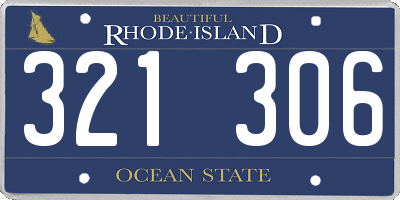 RI license plate 321306