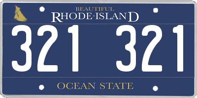 RI license plate 321321