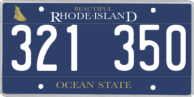 RI license plate 321350