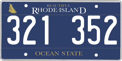 RI license plate 321352