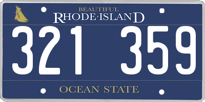 RI license plate 321359