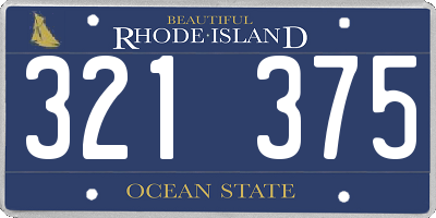 RI license plate 321375