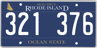 RI license plate 321376