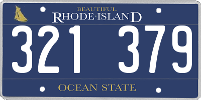 RI license plate 321379